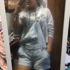 Light Washed Overalls